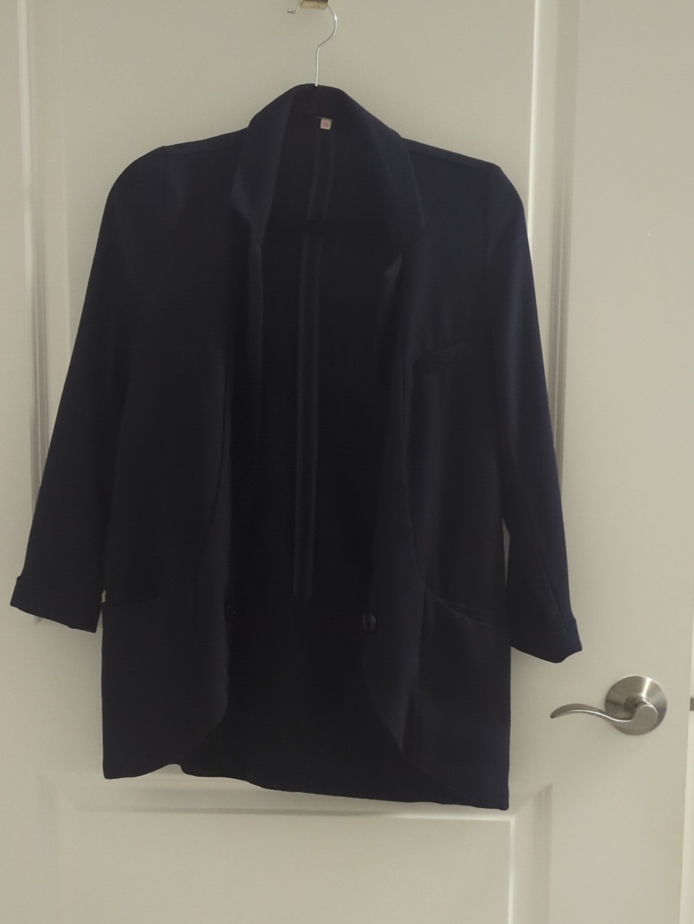 Classic Navy Open-Front Women’s Blazer Jacket